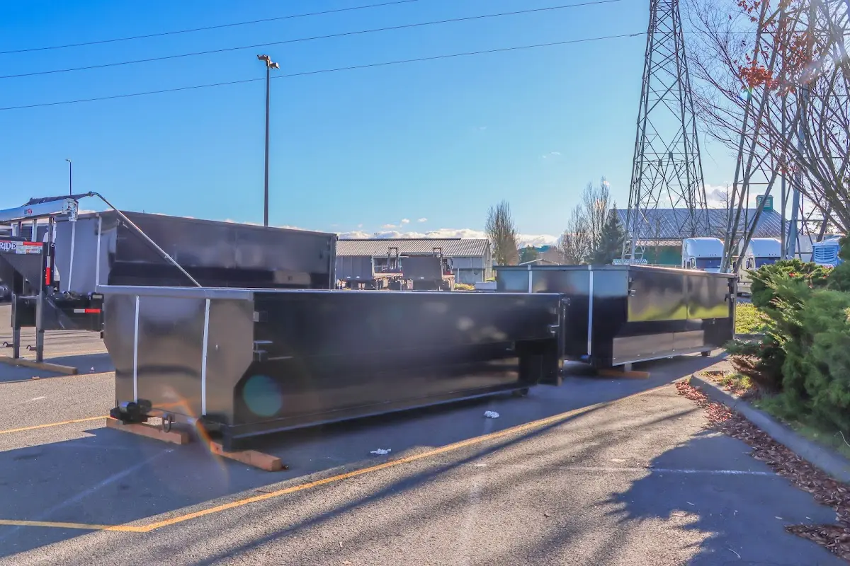 Roll-off dumpster ready for waste disposal at job site for Roll Off Dumpster Rental in Claverack